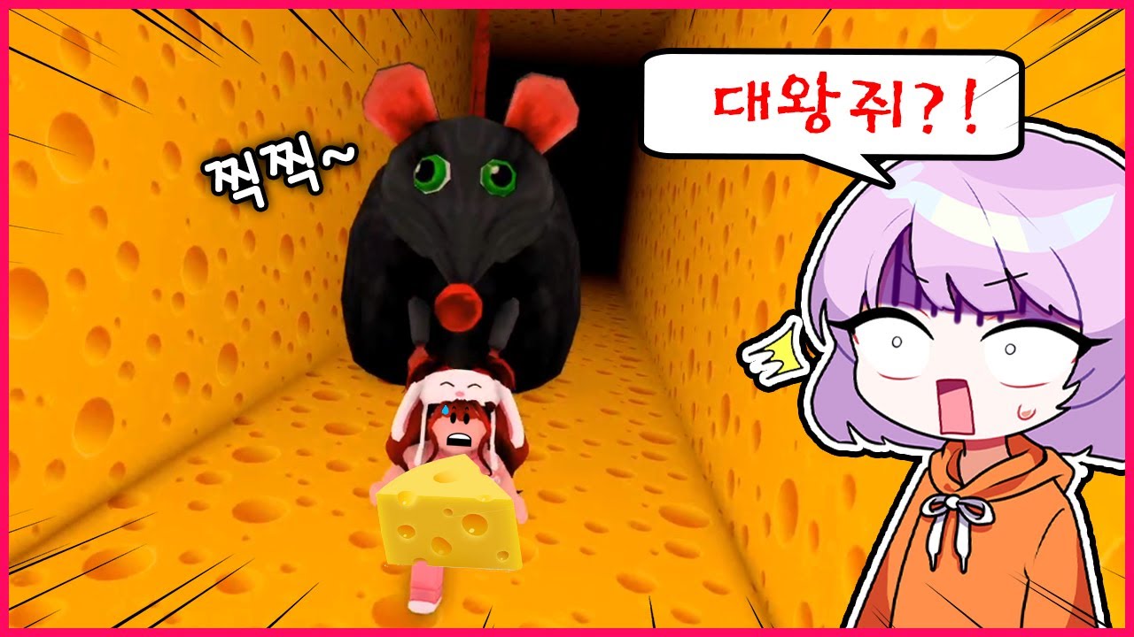 대왕쥐의 치즈를 빼앗아 탈출할 수 있을까?!! (로블록스)