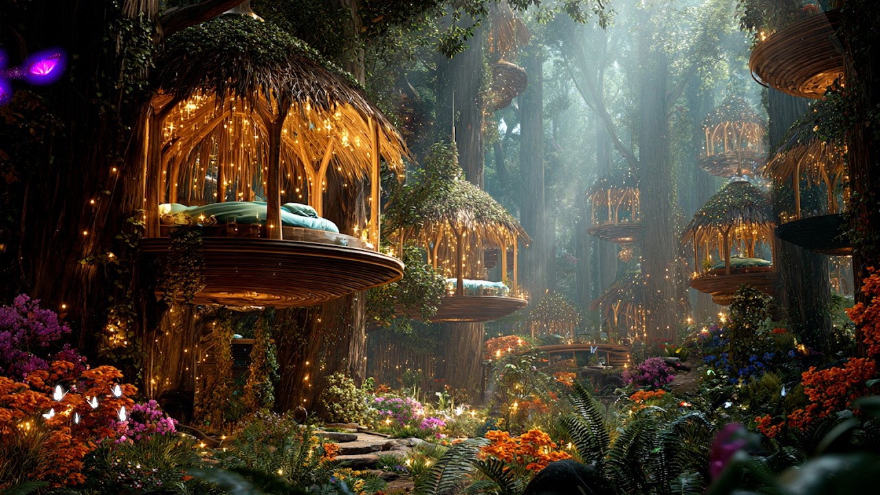Slumber in the Hanging Bird’s Nest Cottages | Ethereal Nature Sounds for Deep Sleep
