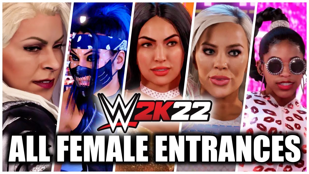 WWE 2K22 All Female Entrance Cinematics - All Women Animation Introductions.