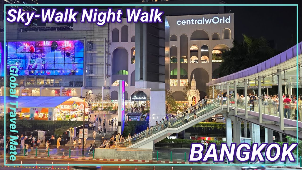 BANGKOK Sky-Walk at Night Moxy Hotel and Pier 111 🇹🇭 Thailand