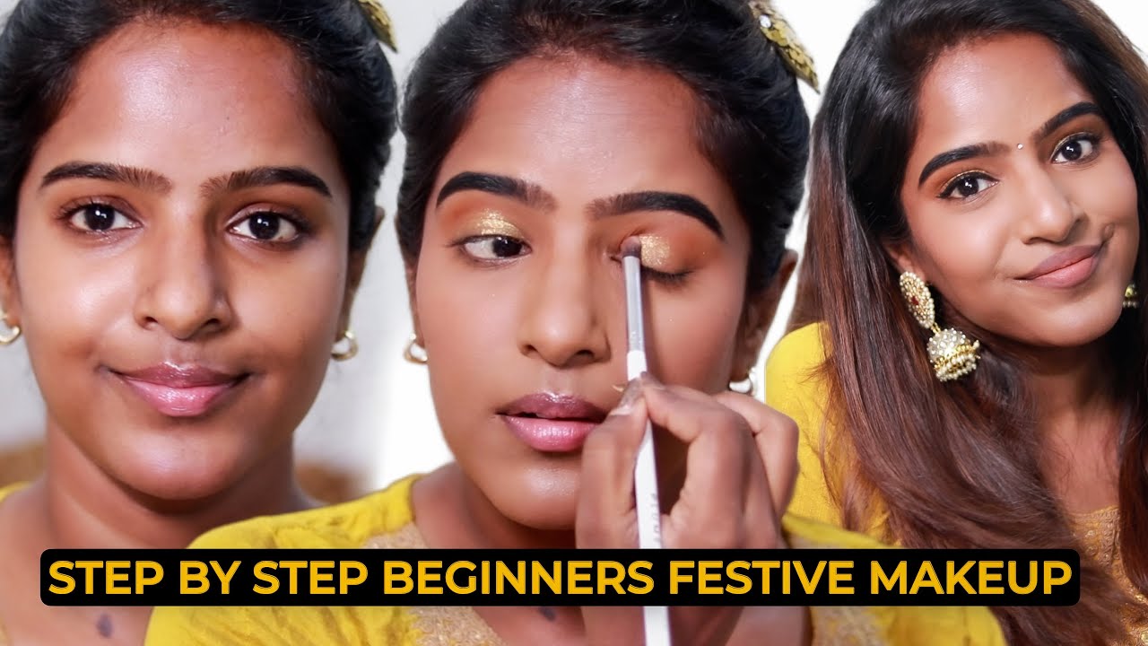 Beginners Step By Step Classic Festive Glam Makeup Tutorial-Thursday Tamil Tutorial