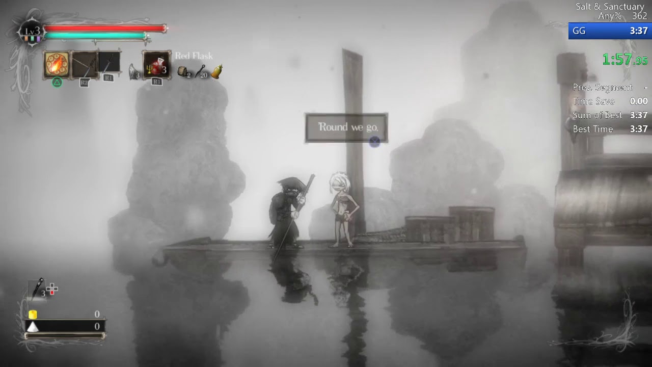 Salt & Sanctuary Any % Speedrun WR 3:35 RTA (All Glitches)