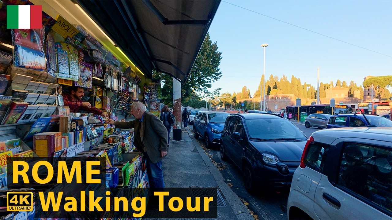 Rome Walking Tour | Free Walk from Termini to Sapienza University and Verano in 4K | November 2025