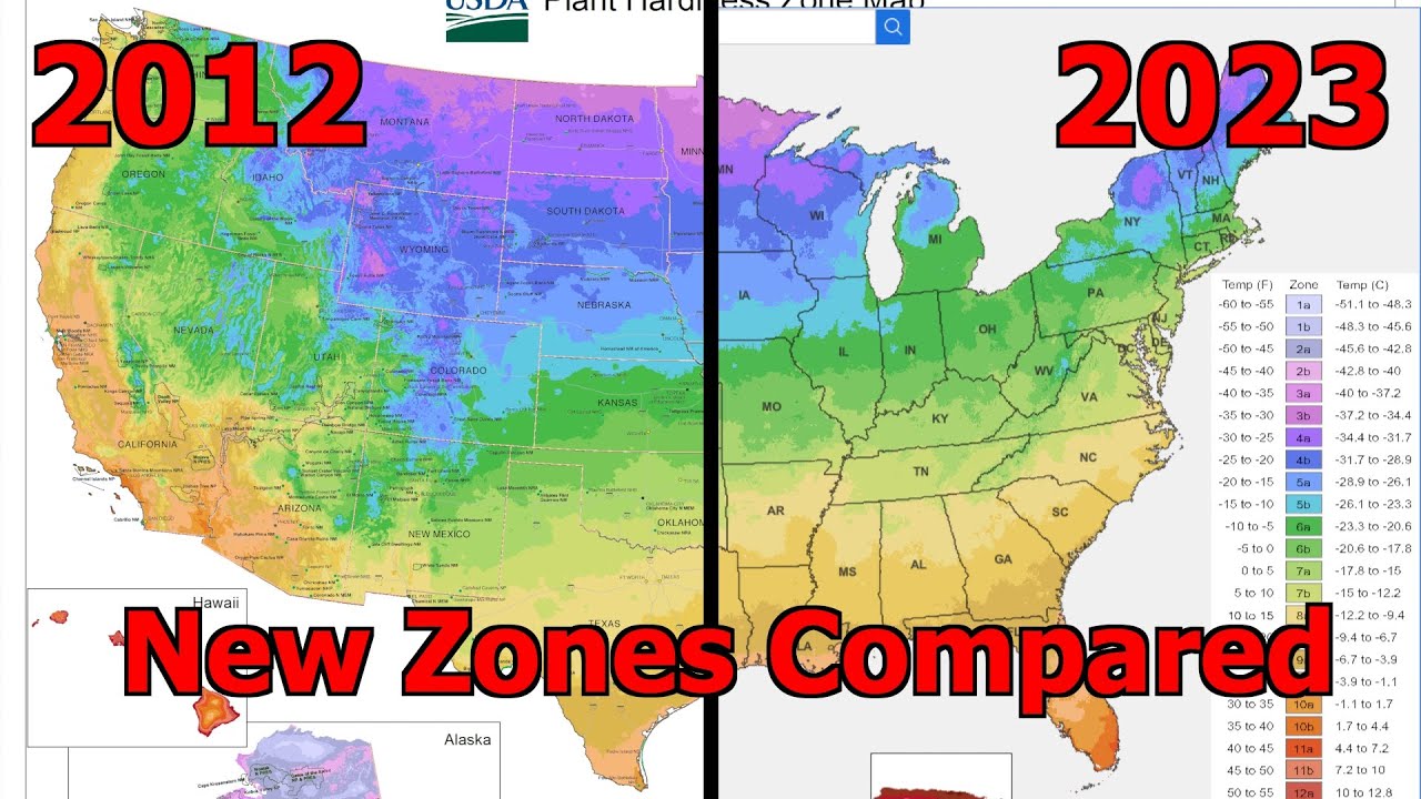 Comparing the USDA Zone Maps Side by Side