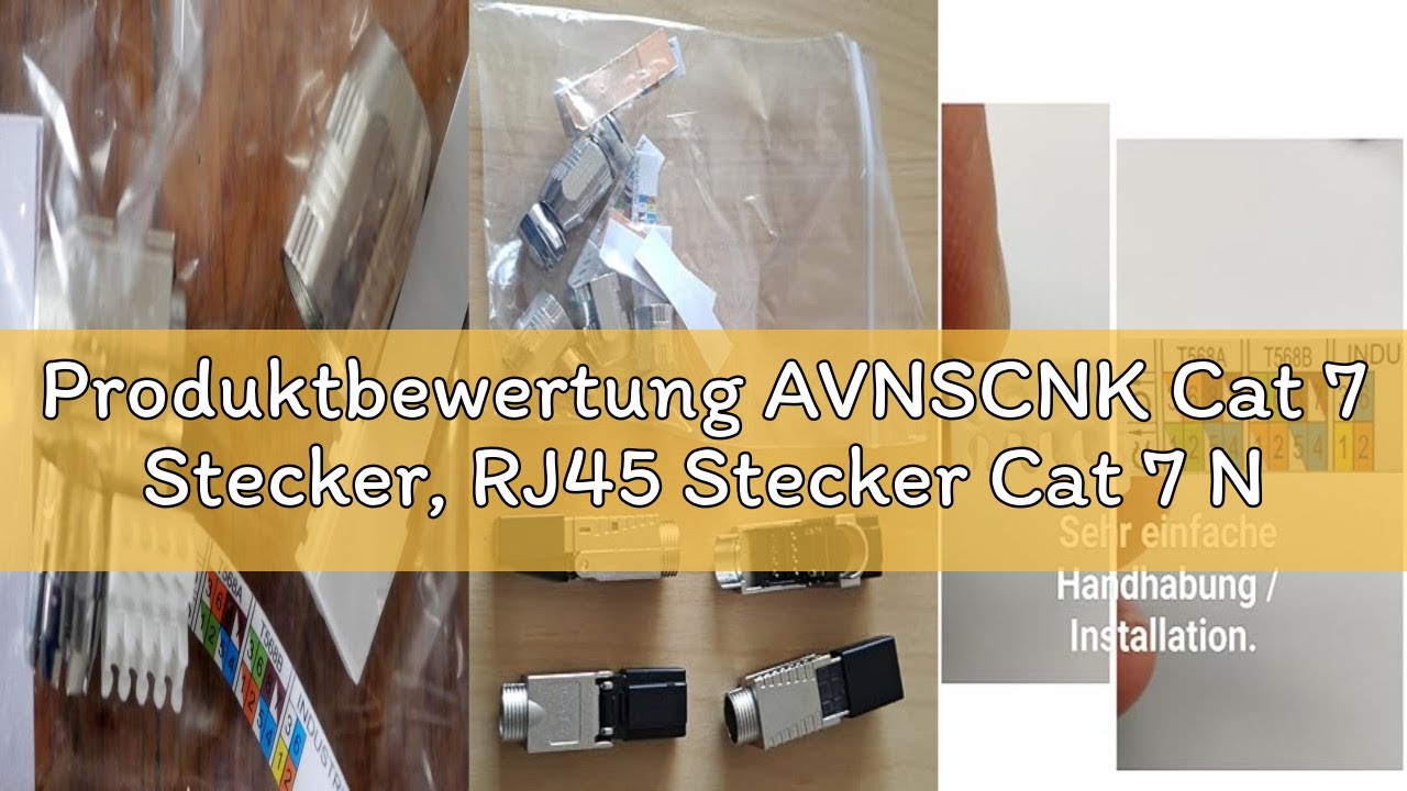 Produktbewertung AVNSCNK Cat 7 Stecker, RJ45 Stecker Cat 7 NS-7 auf Schneidklemme (LSA) vergoldete K