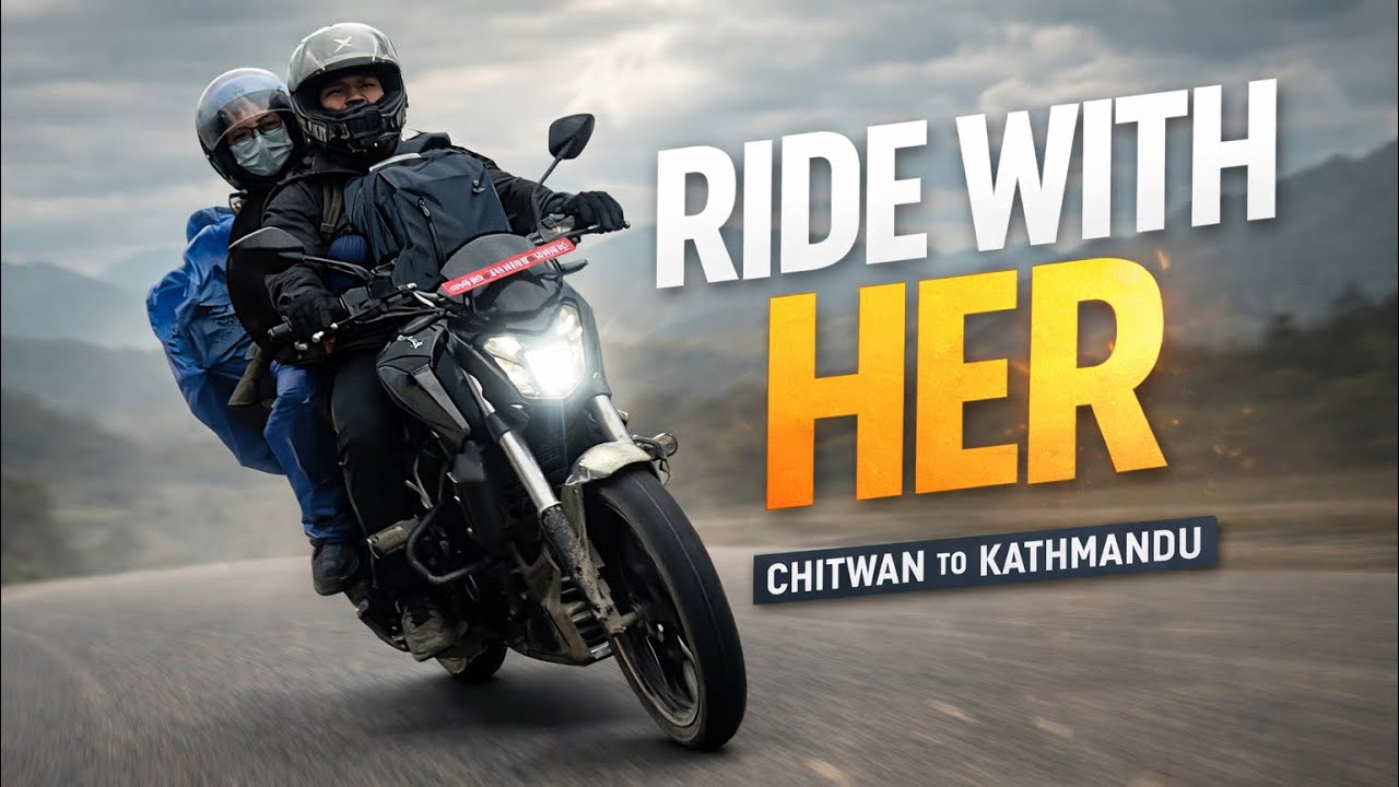 Ride With Her ❤️ | Romantic Bike Ride on Nepal Highway  (POV 4K)
