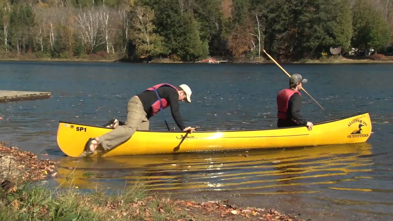 How to load your canoe at the water's edge
