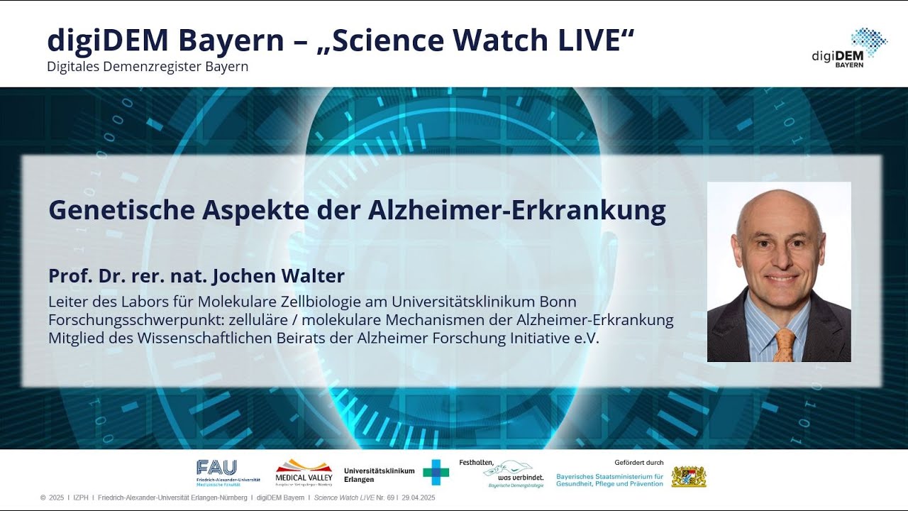 Webinar: Genetische Aspekte der Alzheimer-Erkrankung