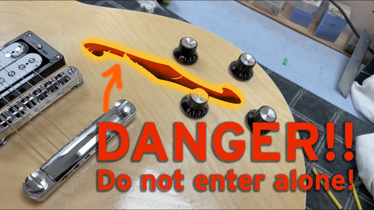 ES335-style DIY guitar kit set up