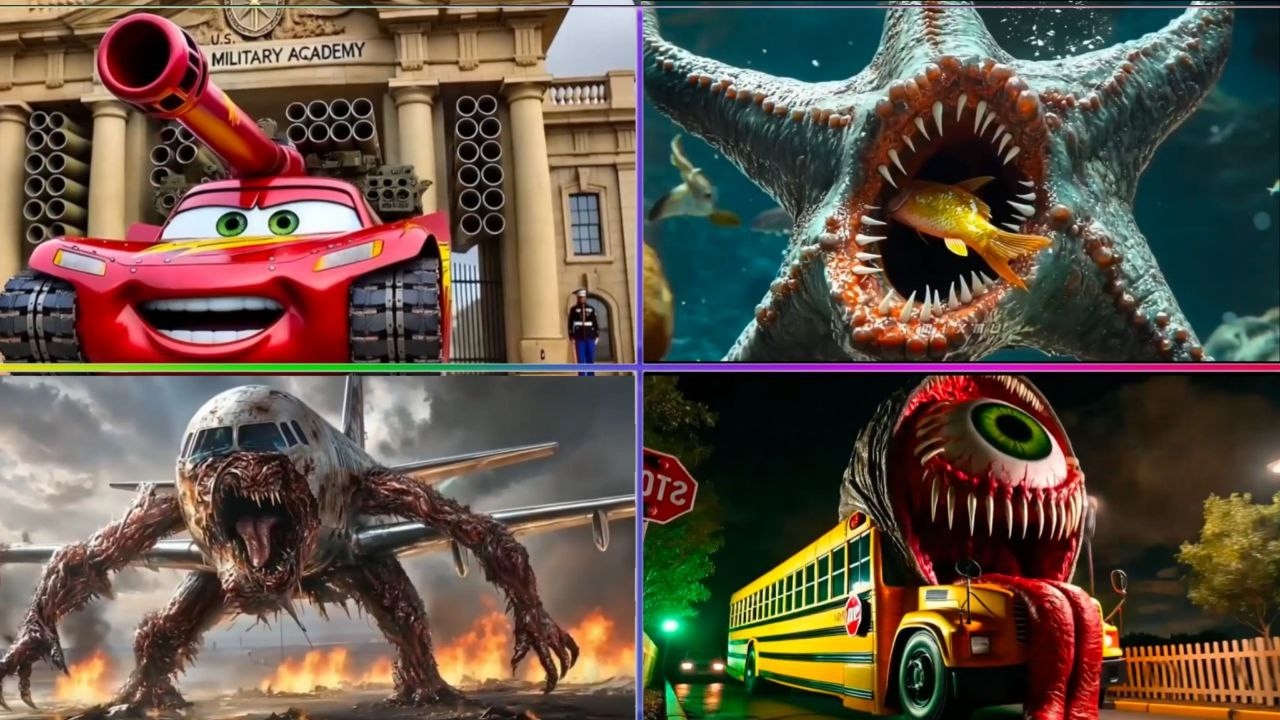 HUNGRY STAR VS LUNAR MOON VS SCHOOL BUS Monster VS INFECTED SKY Tiles Hop EDM Rush