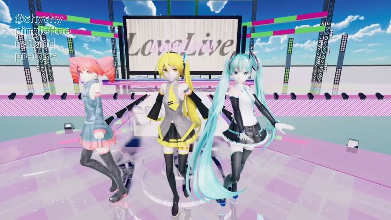 [Triple Baka Trio MMD] Lol Lots Of Laughs -笑笑（たくさん笑った） #anime #mmd #miku #neru #teto #triplebaka 