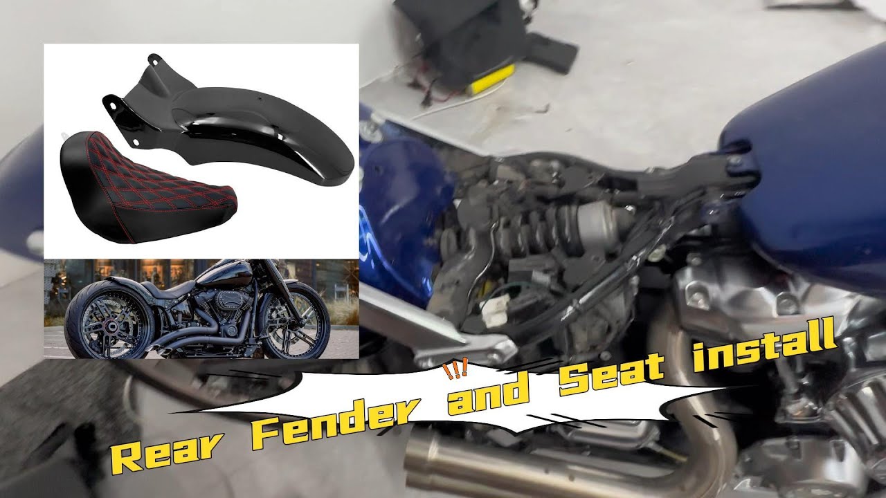 Installation of Built-in LED Light Rear Fender & Solo Seat on 2019 Harley Fat Boy | HDbubalus