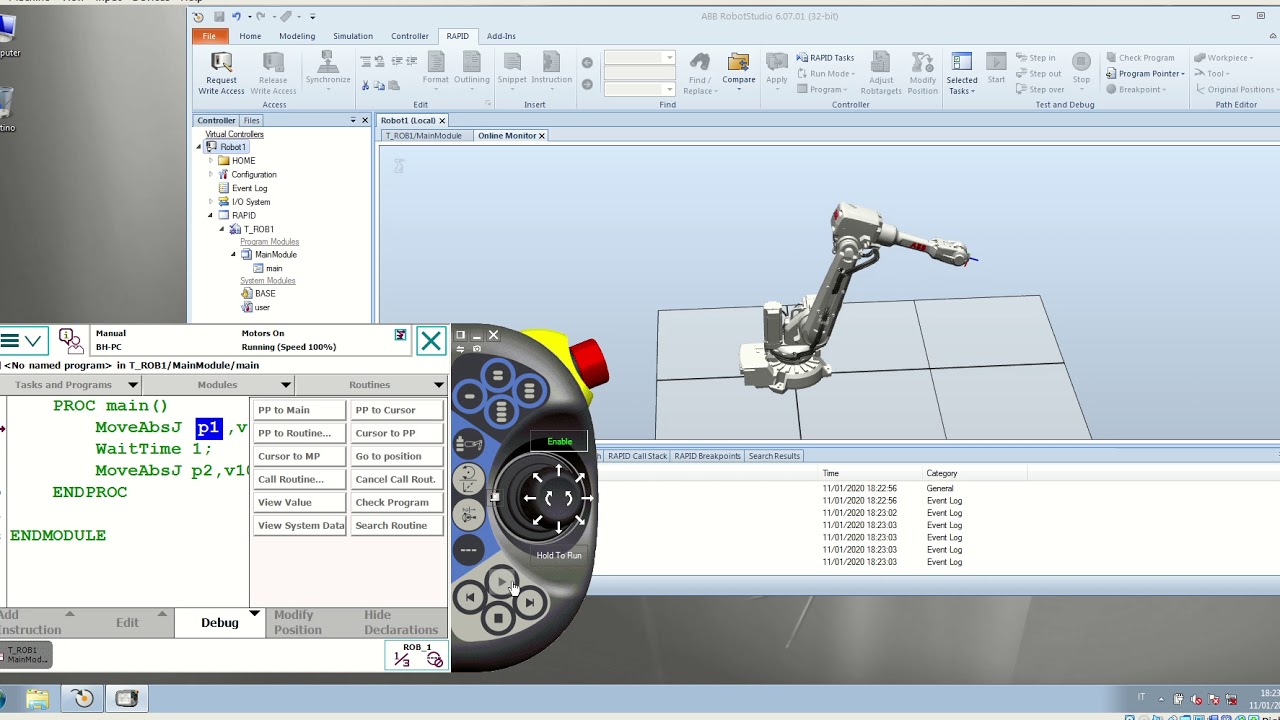 23 ABB Studio Write a program
