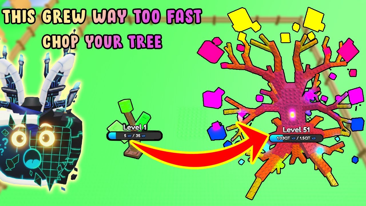 How I Got From a Tiny Tree to a Level 51 Tree Fast in Roblox Chop Your Tree (Strangers Helped Me)