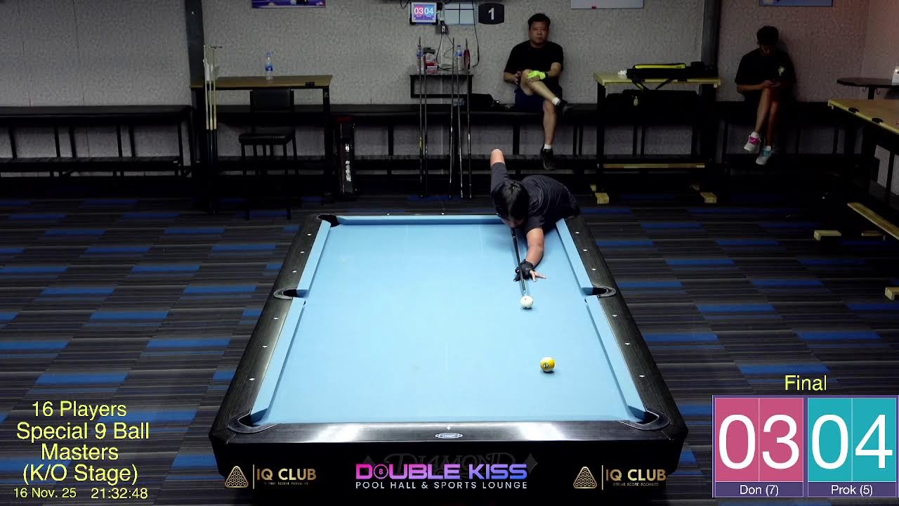 16 Nov. 2025, Sunday, Special 9 Ball Masters, Double Kiss Pool Hall Pattaya Thailand