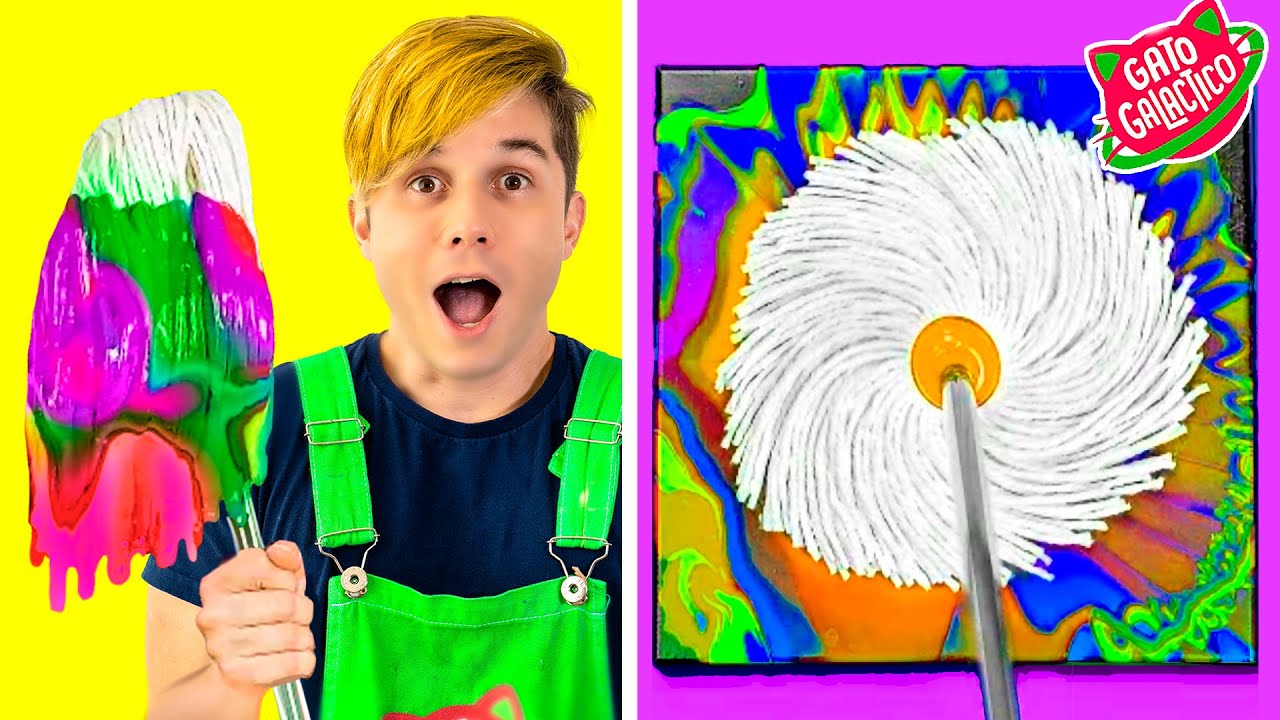 FIZ DESAFIOS DE ARTE INCRÍVEIS COM MUITA TINTA !!!