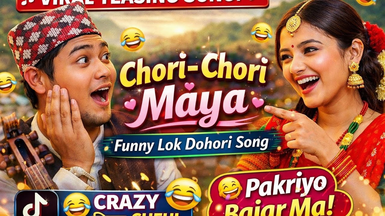 “Chori-Chori Maya 😜 | Funny Lok Dohori | Viral Teasing Nepali Duet 2025”
