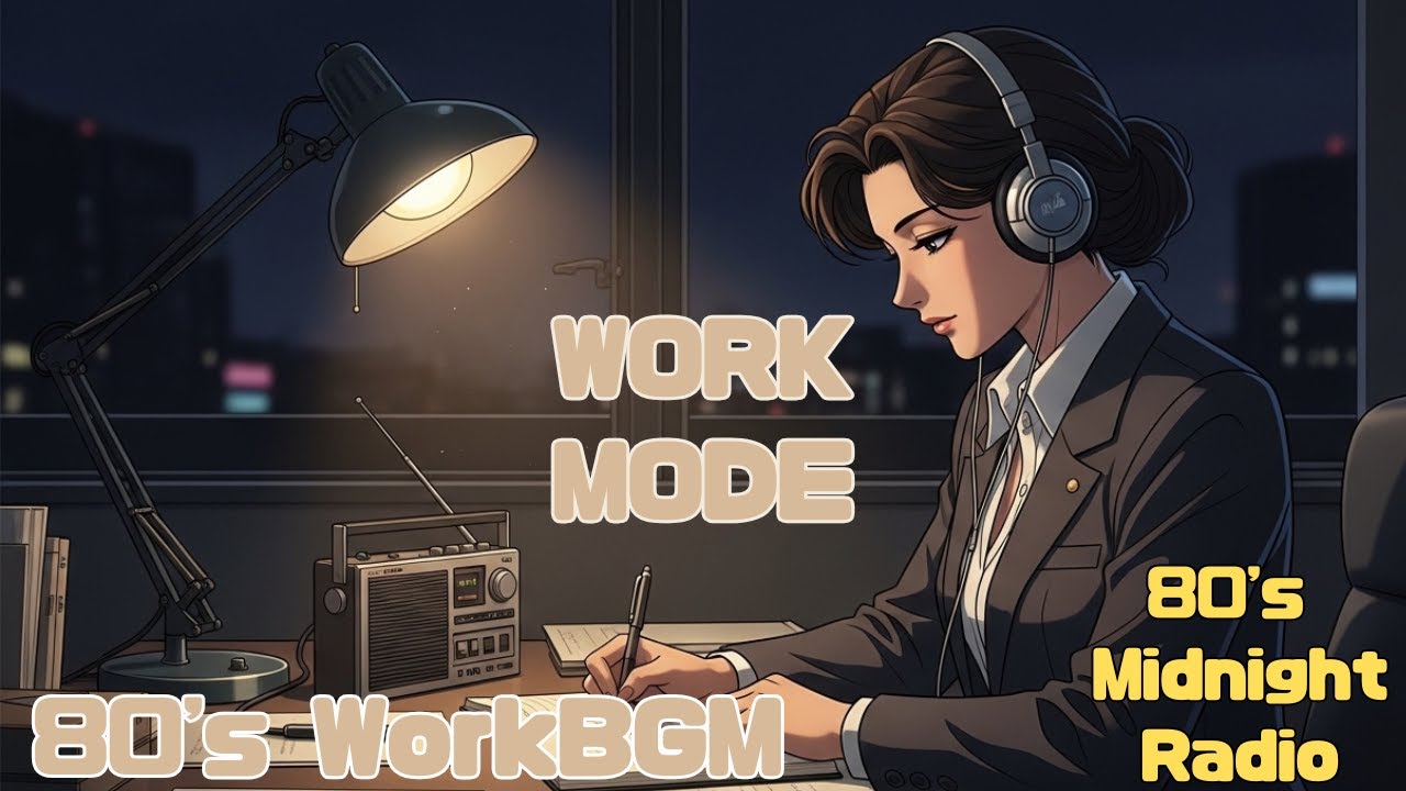 【80's Midnight Radio】Work Mode – Late Night Focus City Pop Mix