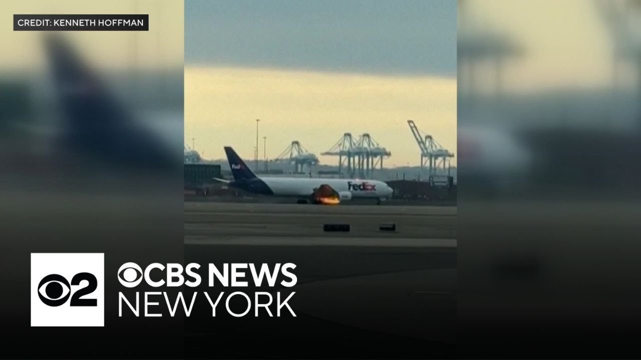 FedEx cargo plane makes emergency landing at Newark Airport