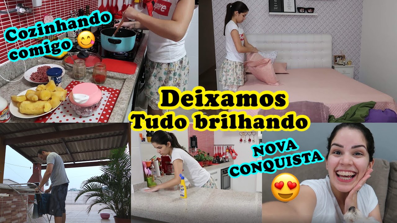 ROTINA: ALMOÇO RÁPIDO | LIMPEZA CAPRICHADA | LAVEI ROUPAS + NOVA CONQUISTA