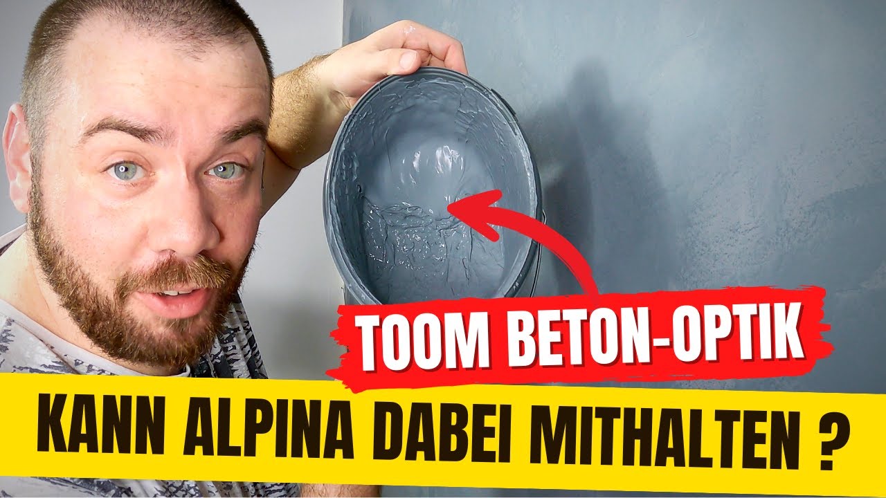 Alpina Beton-Optik vs. toom Baumarkt Beton Effektfarbe