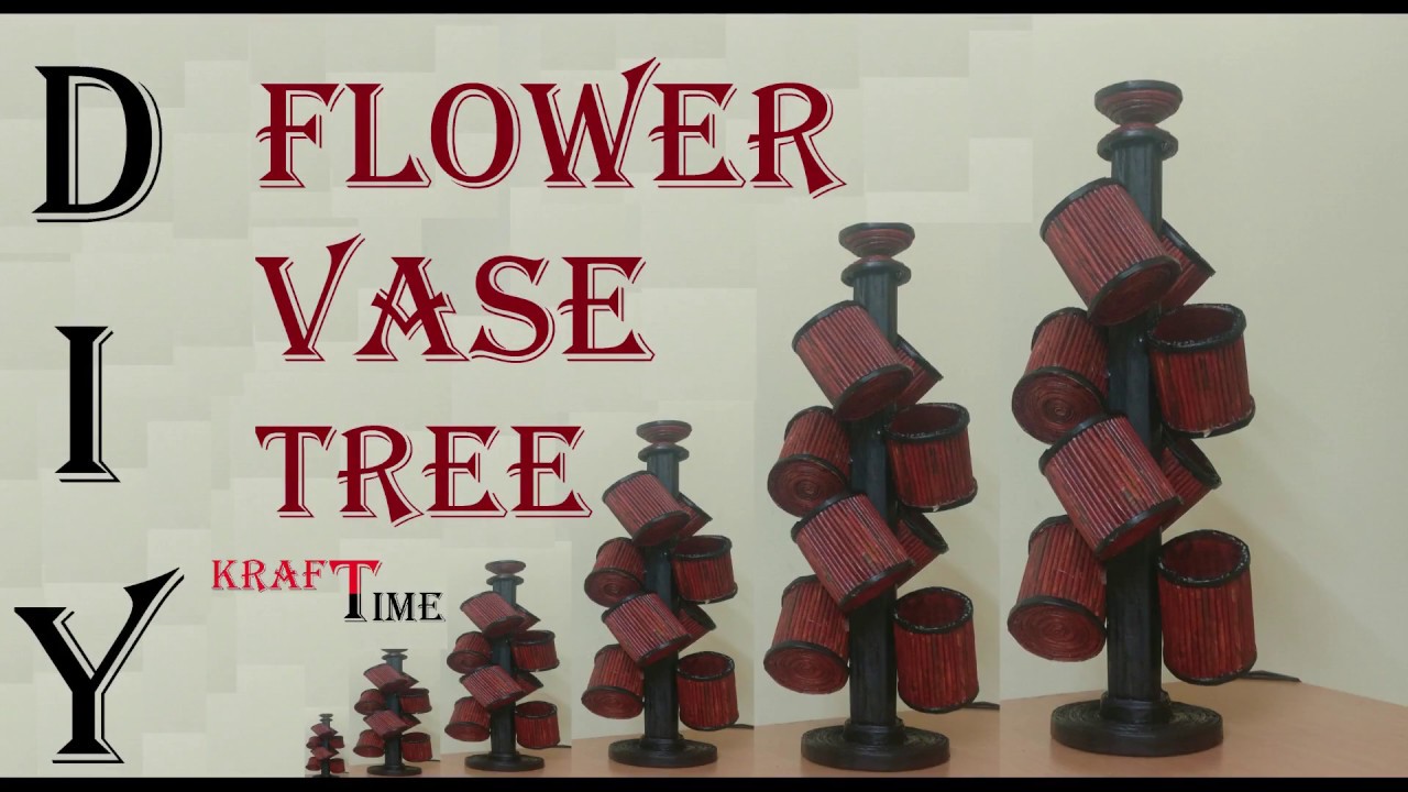 DIY | Flower Vase Tree | Basket Organizer Rack | Table Decoration | Newspaper Craft