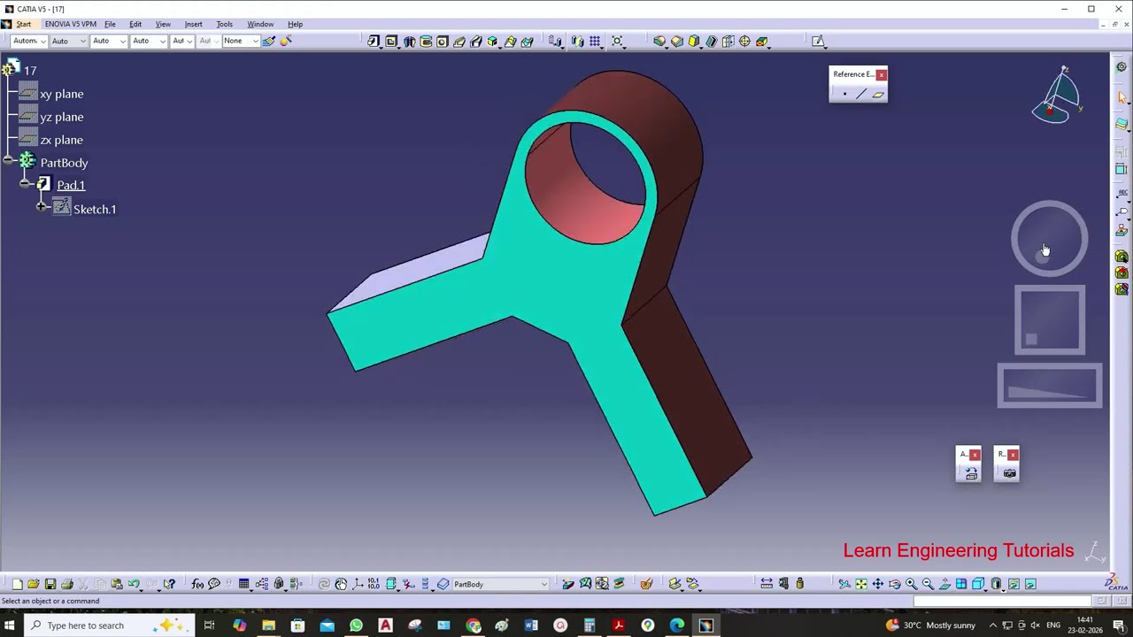 CATIA V5 Basic 3D Model : Exercises -17