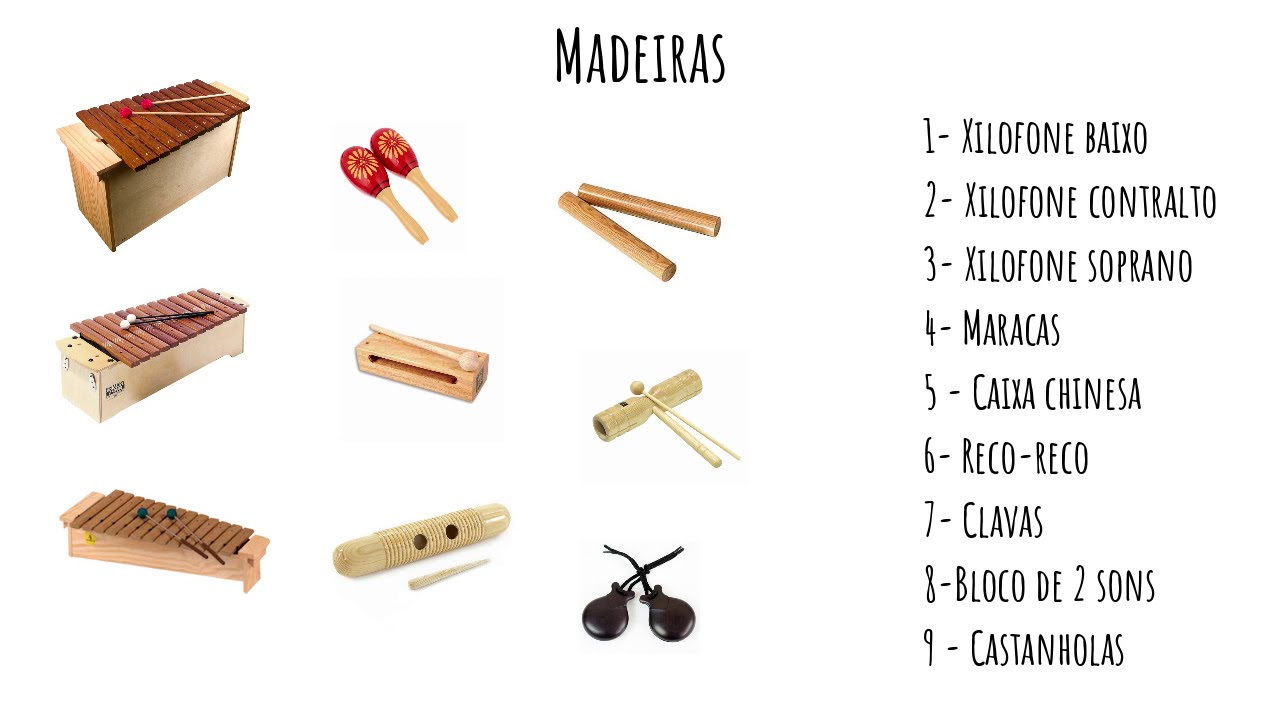 Instrumentos Orff - Fam&iacute;lia das Madeiras - &Aacute;udio do manual 100%m&uacute;sica - 5&ordm; Ano