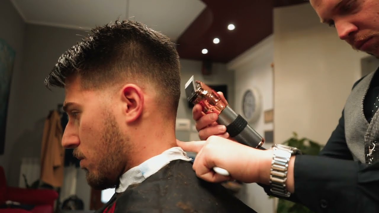 💈 OLD MONEY HAIR STYLE ✂️ ITALIAN BARBER 🪒 TACCUCCI'S ✨ #haircut