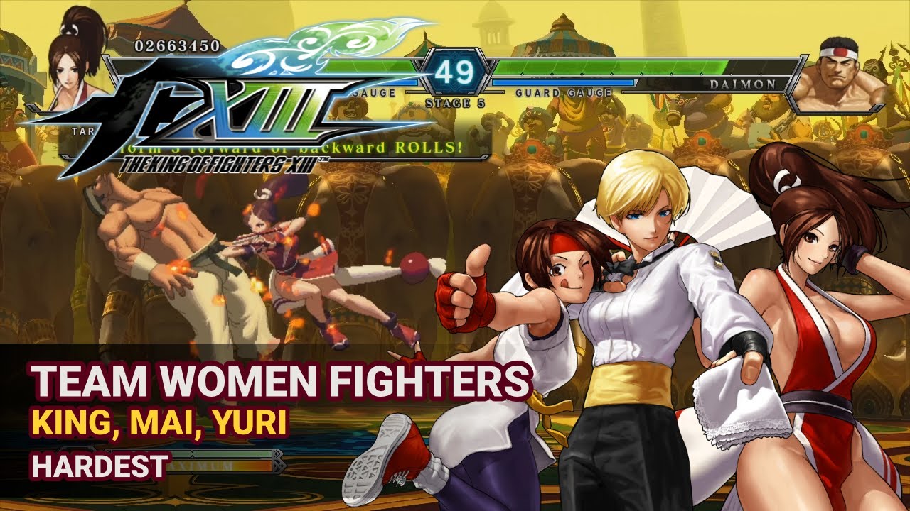 Team Women Fighters (King, Mai, Yuri) Arcade - King of Fighters XIII Steam Edition [2010][PC][HD]