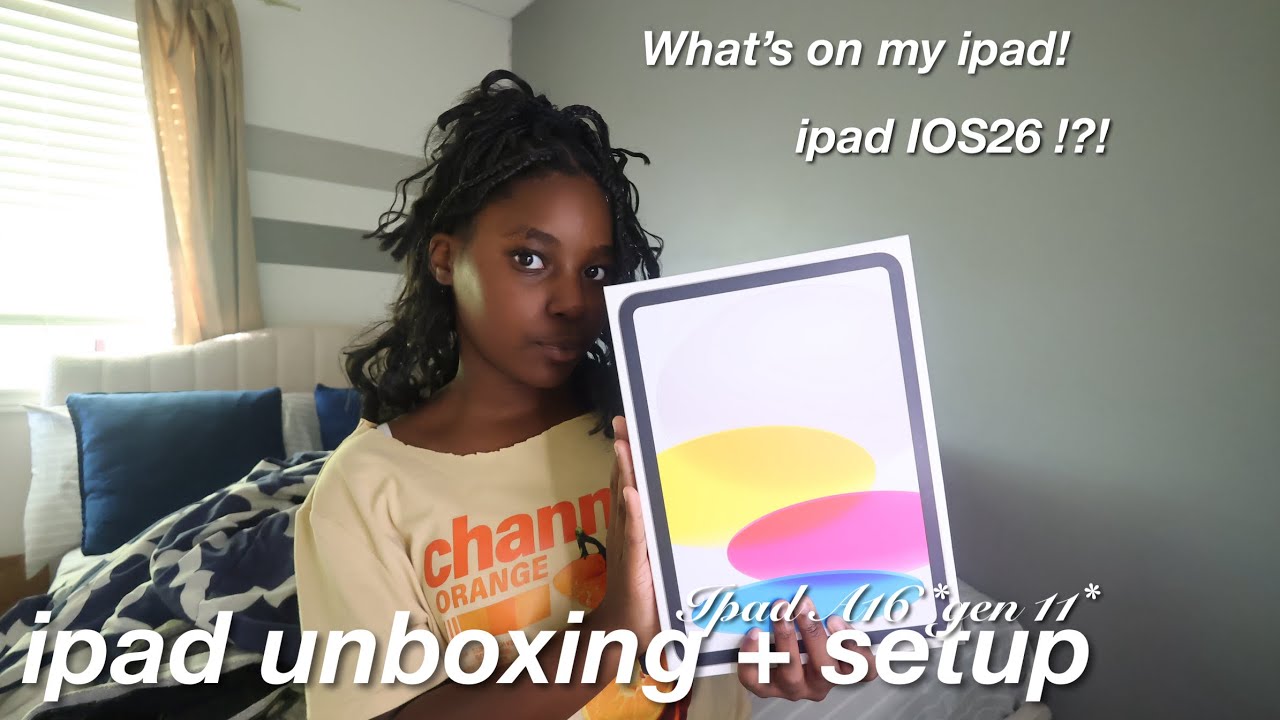 Unboxing my new IPad A16 * 11 generation * + setup 🐚 | what’s on my ipad 2025 ⭐️