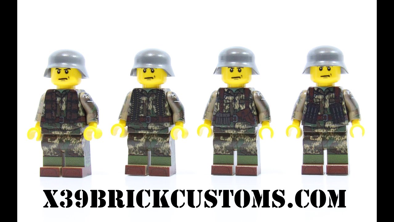 Custom LEGO World War 2 Splinter Camo German Minifigures!