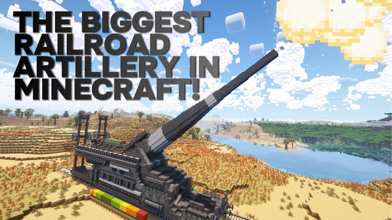 THE BIGGEST RAILWAY CANNON IN MINECRAFT CREATE MOD!