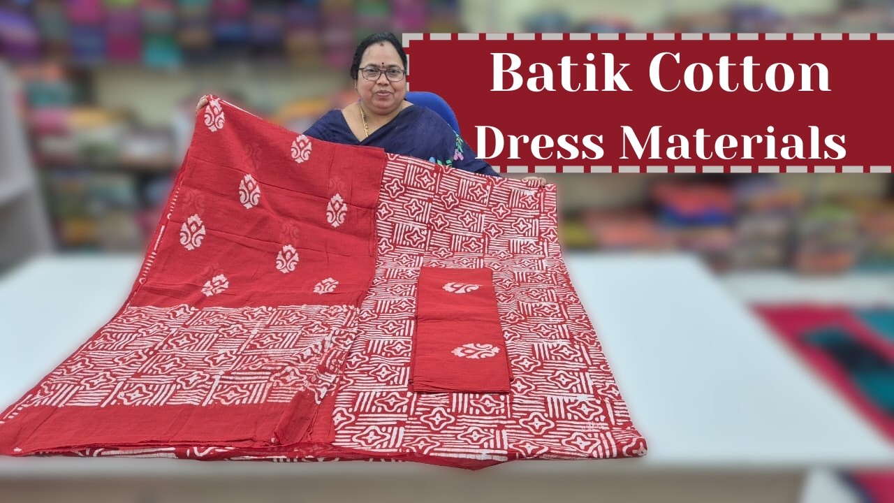Batik Cotton Dress Materials | Kanchi Cotton Running Fabric || Wholesale Shop || GSR HANDLOOMS