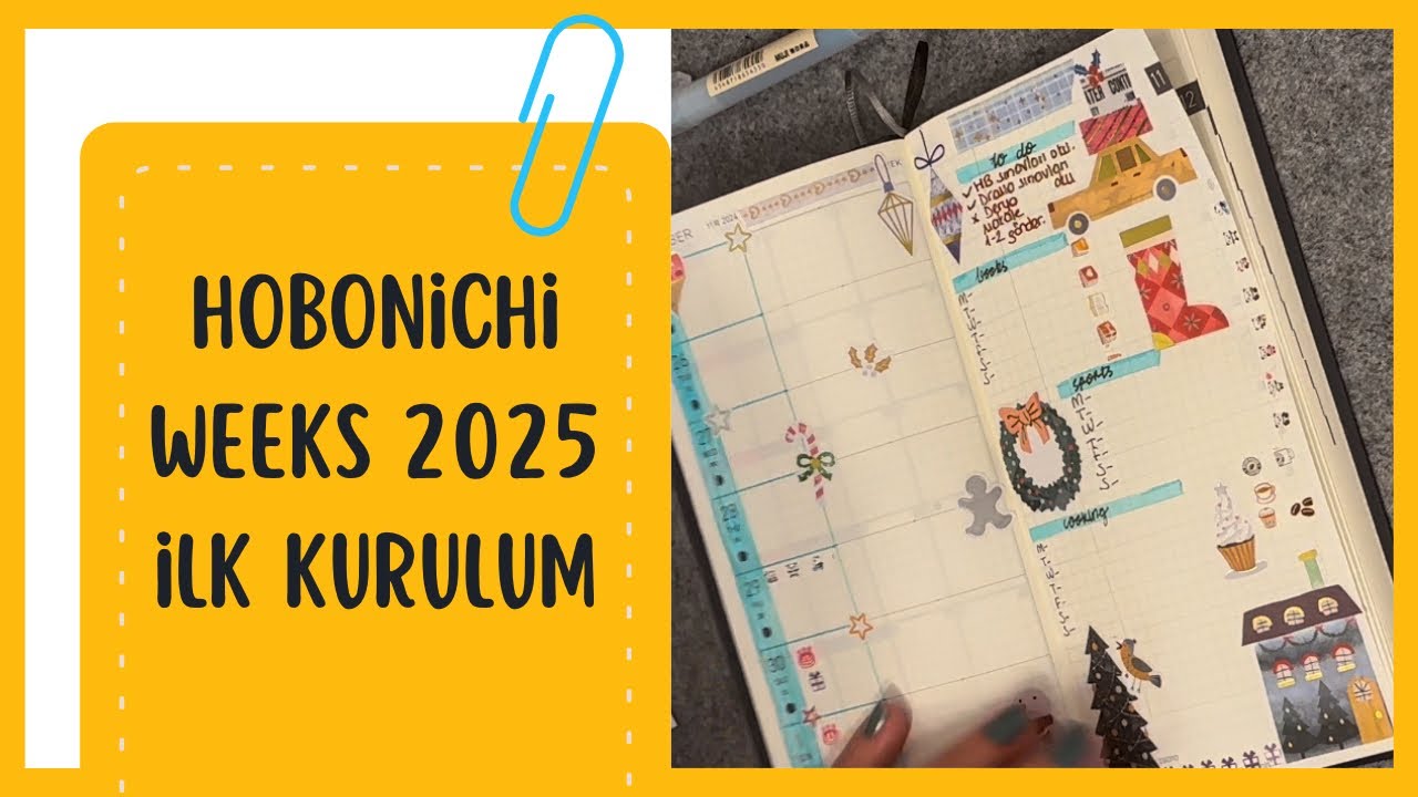 Yeni Hobonichi weeks (2025) ilk kurulum :)