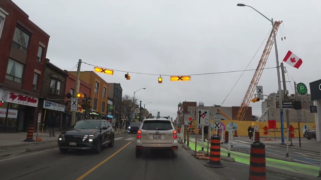 Driving Through Riverdale, Danforth & Gerrard Square | Toronto 🇨🇦