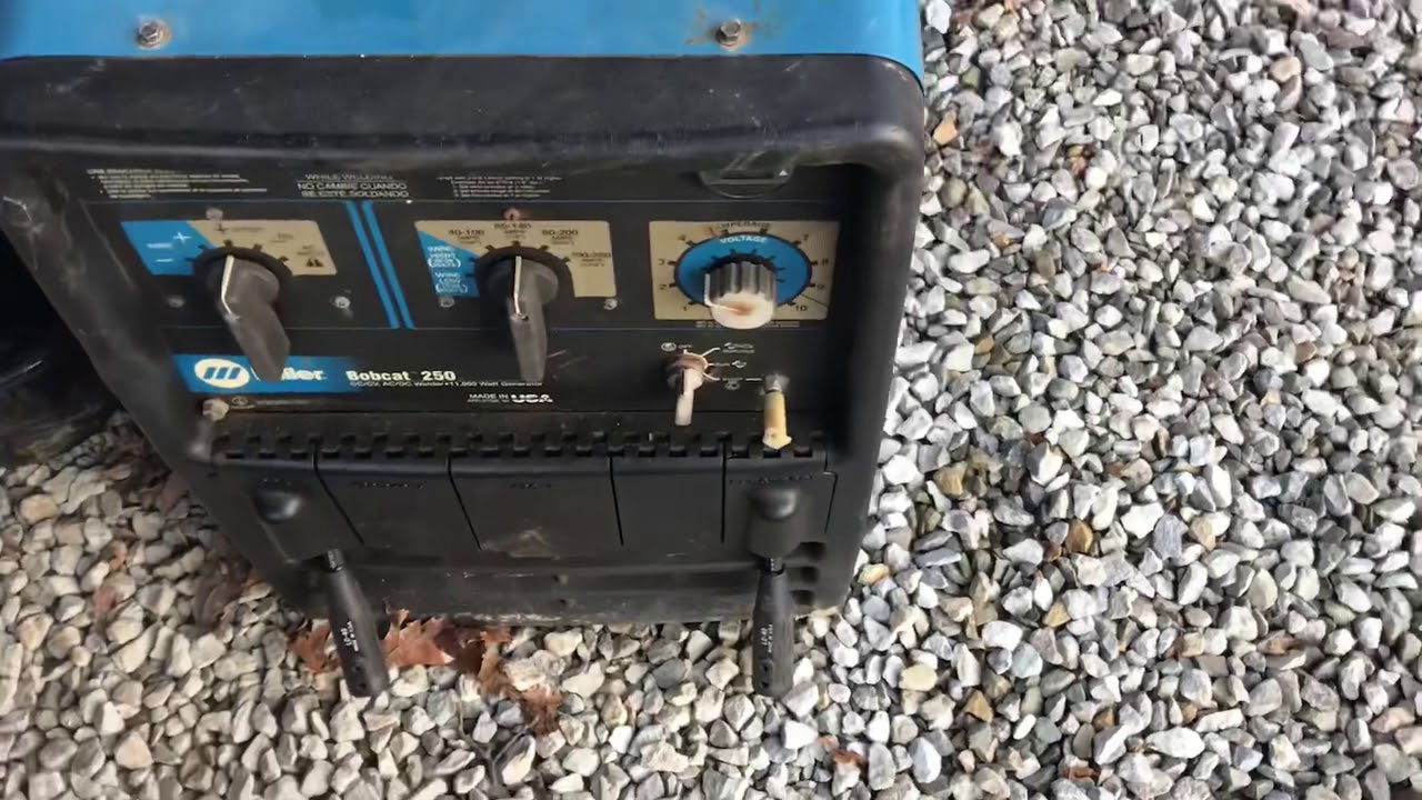 Miller Bobcat 250 cold start and weldin!
