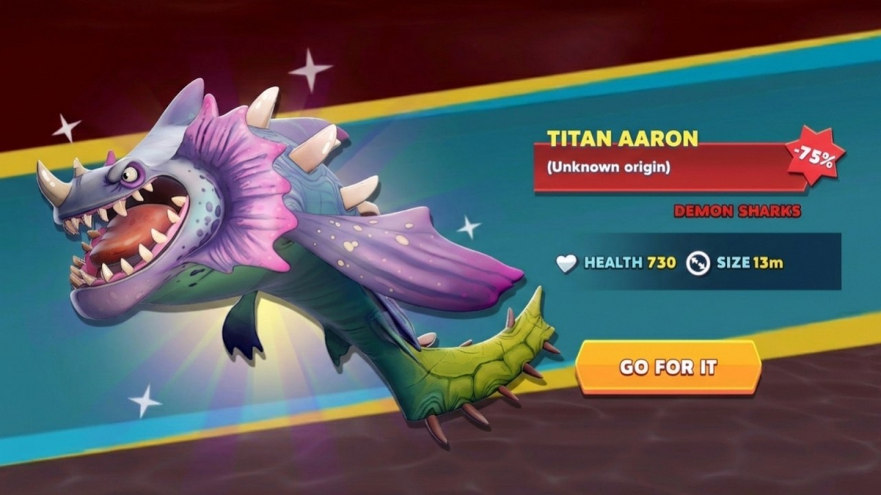 GIANT AARON UNLOCKED AND KILL ALL SHARK - BIG SHARK | HUNGRY SHARK EVOLUTION