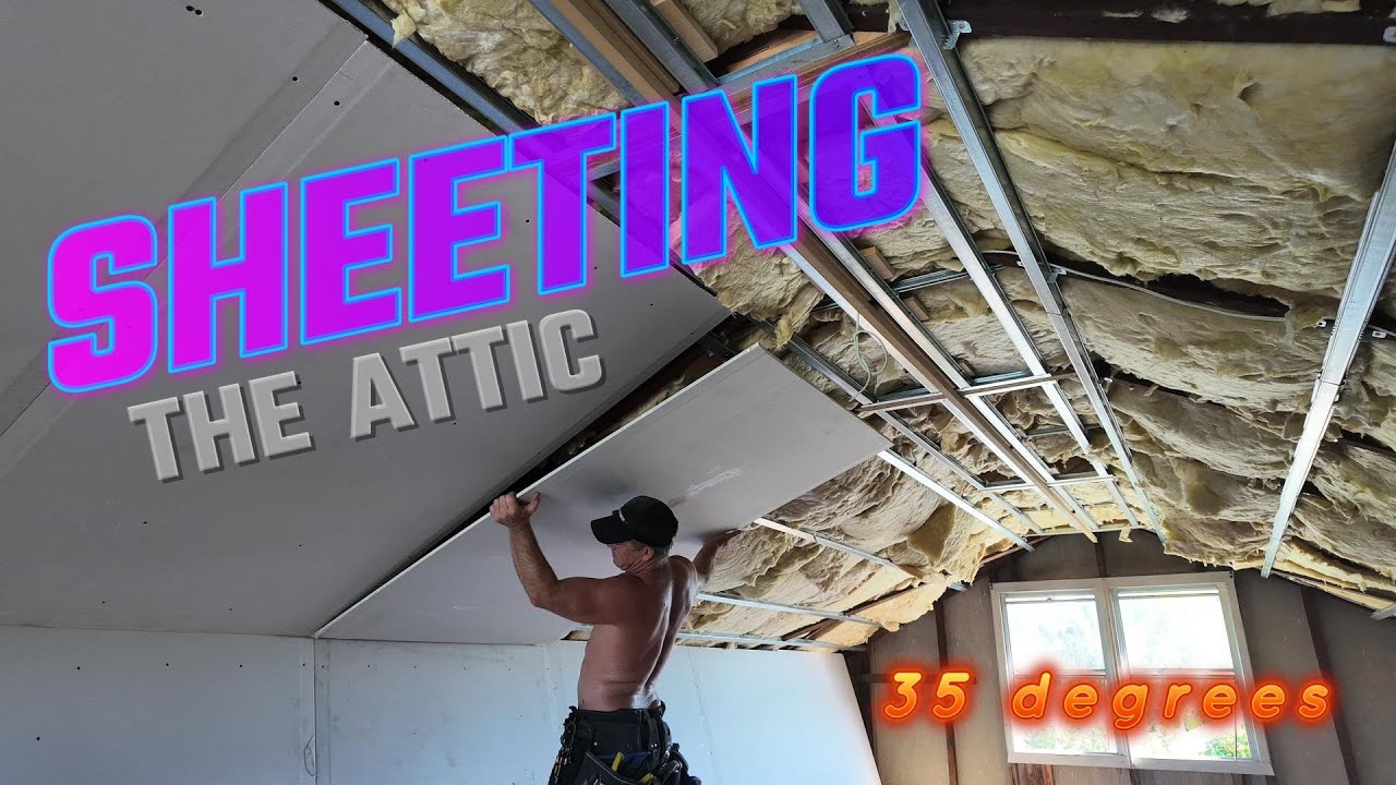 Sheeting Walls & Ceilings In My Attic DIY Style