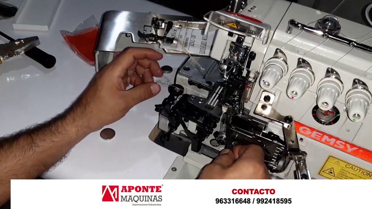 PASADO DE HILO REMALLADORA MELLIZERA GEMSY 747F | APONTE MAQUINAS