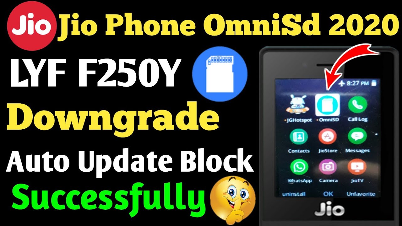 Jio Phone F250Y Downgrade & Omnisd Kaise Install Kare 2020 ! Jio Phome F250Y में Omnisd कैसे Install