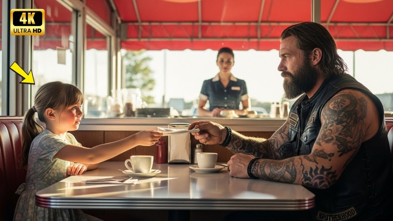 Weinendes Mädchen gibt Biker in Cafeteria Zettel – was er liest, lässt ihn den ganzen Club rufen.