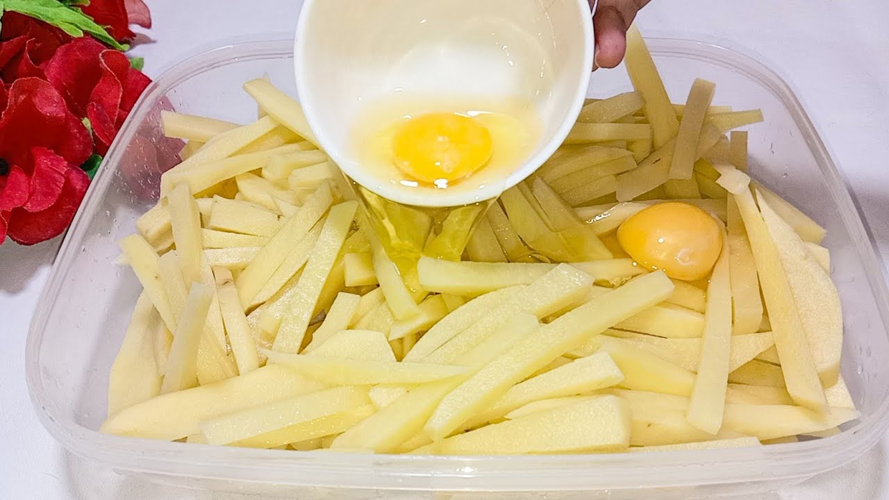 Crispy Egg French Fries Recipe | Easy Egg French Fries | Potato Egg Snacks Recipe 