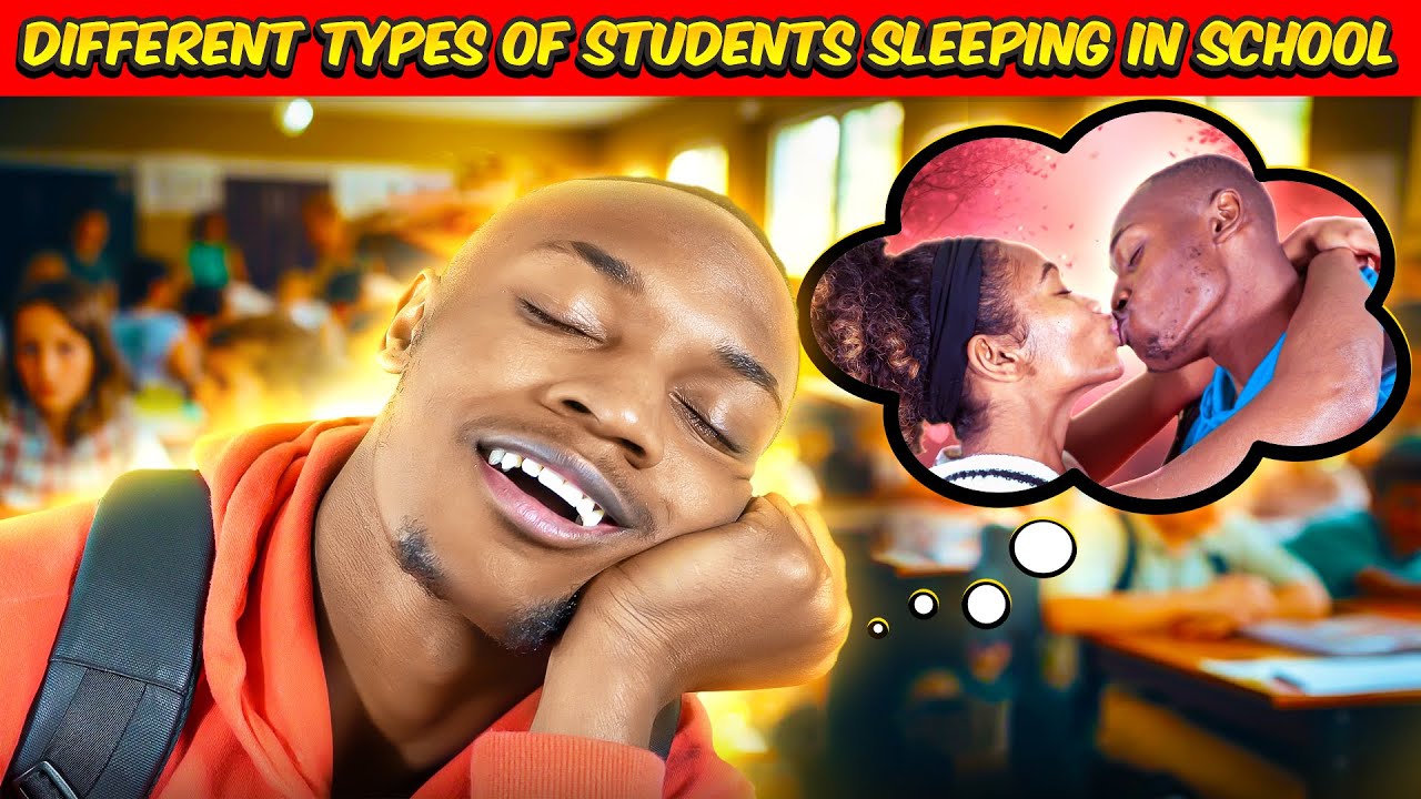Different types of Students sleeping in School