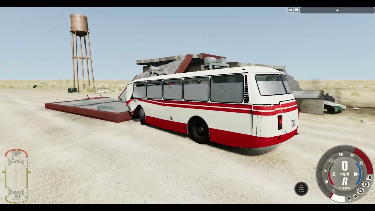 Destruição de carros vs Posto de gasolina nível de teste BEAMNG.DRIVE