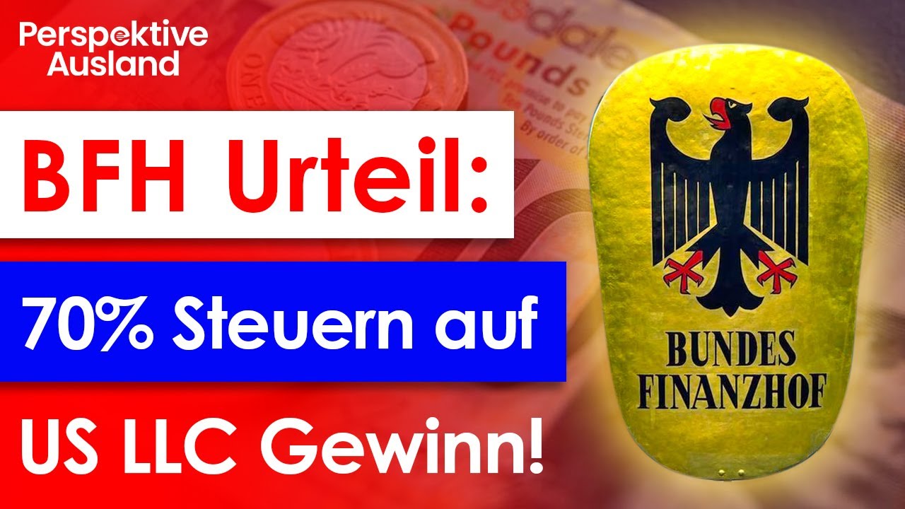 BFH stuft US LLC als Kapitalgesellschaft ein. 70% Steuern!