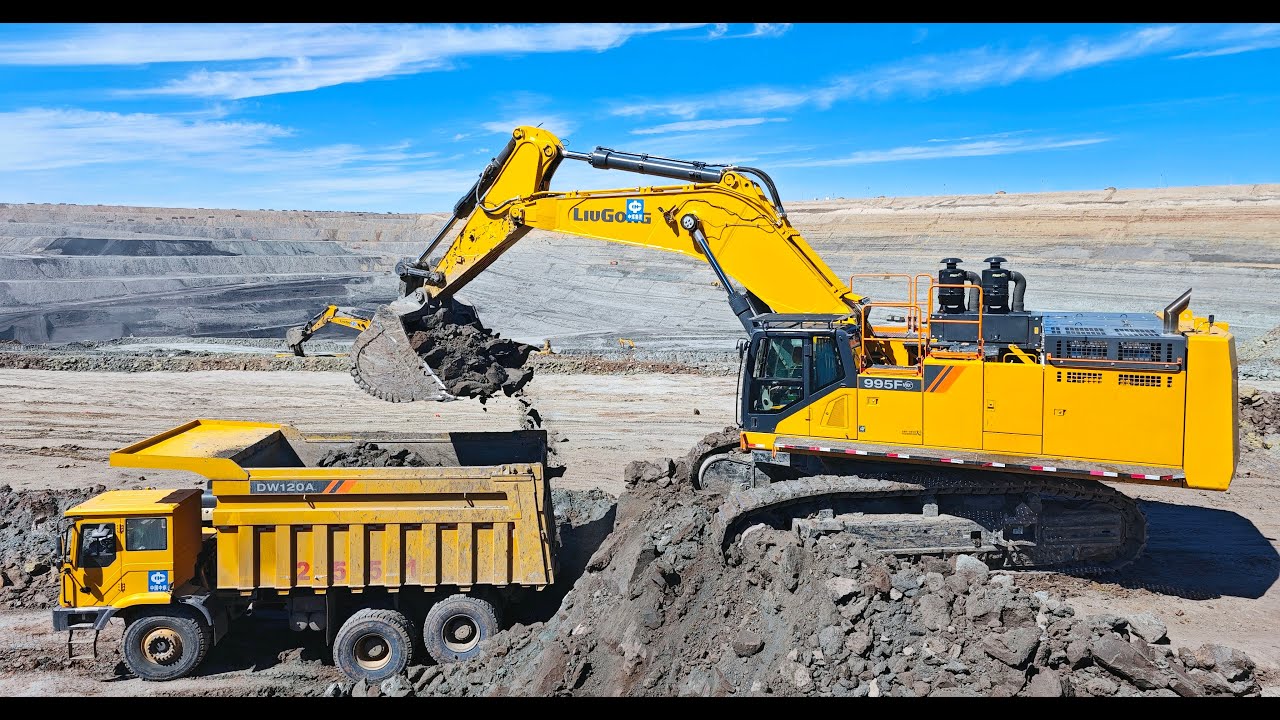 Dive Deep into Mining: Liugong 995F MAX Excavator Loading Trucks In Action | Digger | HeavyEquipment