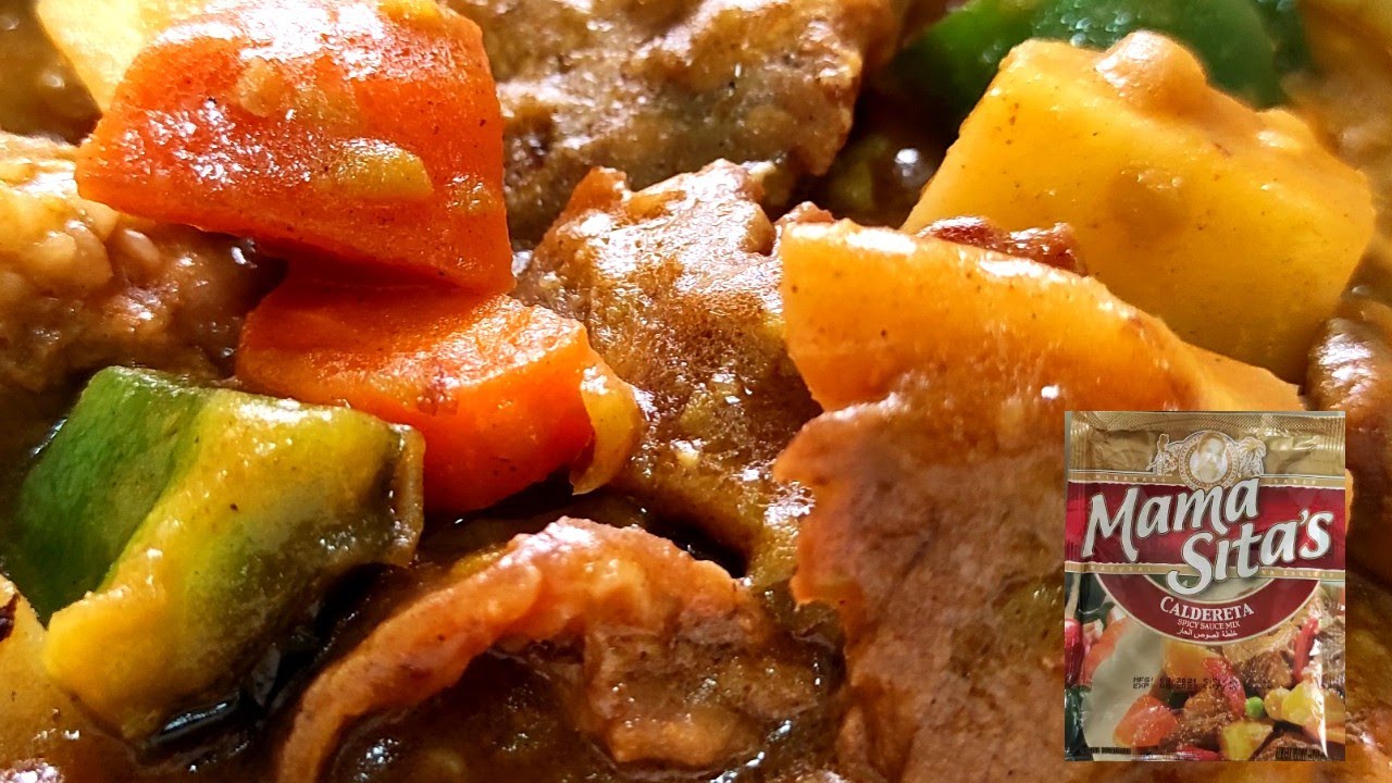 BEEF CALDERETA RECIPE PARA SA MGA BEGINNERS / MAMA SITAS CALDERETA MIX