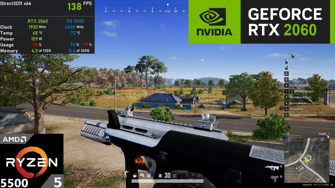 RTX 2060 + Ryzen 5 5500 : PUBG (Test in 2026)