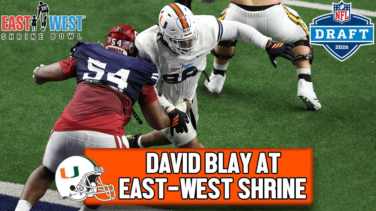 Miami DT David Blay at East-West Shrine Bowl Practice Day 2 | 2026 NFL Draft